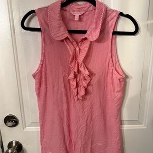 Lilly Pulitzer Pink Striped Sleeveless Blouse